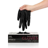 Styletek Powder/Latex Free Vinyl Black Gloves
